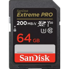 Карта памяти SANDISK Extreme Pro SDXC-64GB 200MB/s V30 UHS-I U3 4K UHD (SDSDXXU-064G-GN4IN)